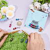12Pcs 6 Colors Glass Round Bead Pendant Stitch Markers HJEW-NB00020-3