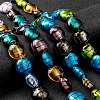 Handmade Silver Foil Glass Beads Strands SL109-6