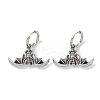 316 Surgical Stainless Steel Micro Pave Cubic Zirconia Hoop Earrings EJEW-P274-02AS-1