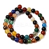 Natural Agate Beads Strands X-G-F417-05-8mm-7