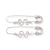 Alloy Safety Pin with Snake Hoop Earrings for Women LS-EJEW-E176-01P-1