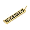 Real 18K Gold Plated Brass Micro Pave Cubic Zirconia Pendants KK-R159-07C-G-2