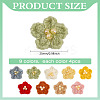 36Pcs 9 Colors Flower Wool Ornament Accessories AJEW-MA0001-15-2
