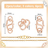 6Pcs 3 Colors 925 Sterling Silver S-Hook Clasps FIND-GO0001-44A-2
