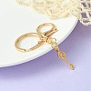 304 Stainless Steel Initial Letter Key Charm Keychains KEYC-YW00004-18-1