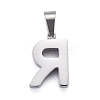 Non-Tarnish 304 Stainless Steel Letter Pendants STAS-H127-R-P-2