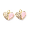 Real 18K Gold Plated Brass Micro Pave Clear Cubic Zirconia Pendants KK-D004-12G-2