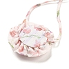 Flower Pattern Fabric Rose Tie Choker Necklaces for Women LS-NJEW-Z022-01F-3