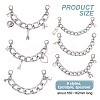 6Pcs 6 Styles Aluminum Canvas Shoes Chains FIND-GO00005-2