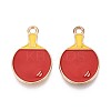 Alloy & Enamel Pendants ENAM-T021-44G-1