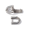 Non-Tarnish 304 Stainless Steel Fold Over Clasps STAS-G307-11C-P-4