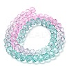 Transparent Painted Glass Beads Strands LS-DGLA-A034-T8mm-A10-5