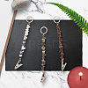 6Pcs Natural  Gemstone Keychains KEYC-GF00002-7