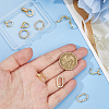 10Pcs 5 Styles Brass Micro Pave Clear Cubic Zirconia Twister Clasps ZIRC-HS0001-20-3
