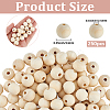 Natural Unfinished Wood Beads WOOD-SP0001-62E-2