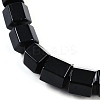 Natural Dyed & Heated Black Agate Hexagon Prism Graduated Beaded Necklaces for Women Men NJEW-K388-03J-2