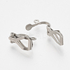 Tarnish Resistant 304 Stainless Steel Clip-on Earring Findings LS-STAS-T037-02-3