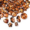 Leopard Print Transparent Acrylic Beads OACR-Z041-20-2