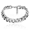 Chunky Aluminum Curb Chain Necklaces for Women LS-NJEW-K261-01C-P-1