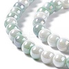 Electroplated Glass Beads Strands X-GLAA-C023-01B-4
