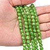Natural Mashan Jade Round Beads Strands X-G-D263-6mm-XS17-4