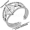 Geometric Eye Design Stainless Steel Cuff Ring for Unisex TA8948-1-1