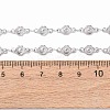 5.5MM 304 Stainless Steel Flower Link Chain Necklaces NJEW-P346-01P-5