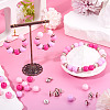 200Pcs 4 Colors Opaque Acrylic Beads MACR-TA0002-53-9