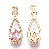 Brass Micro Pave Cubic Zirconia Pendants KK-R111-003-A04-2