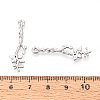 304 Stainless Steel Branch with Leaf Pendants STAS-T067-45P-3