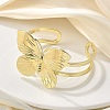 Butterfly Brass Cuff Open Bangles BJEW-M060-01G-01-5