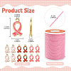 DIY Awareness Ribbon Alloy Enamel Pendant & Waxed Polyester Cord Making Kits DIY-YW0011-74-2