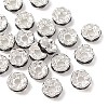 Brass Rhinestone Spacer Beads RB-YW0001-05B-04S-2