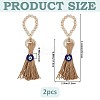 Wooden Beads Door Handle Pendant Decorations AJEW-WH0270-923B-2