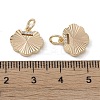 Brass & Clear Cubic Zirconia Charms KK-G497-20G-3