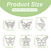 36Pcs 6 Style 201 Stainless Steel Pendants STAS-PJ0001-29-3