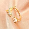 Brass Micro Pave Cubic Zirconia Cuff Rings for Women RJEW-Z113-38G-1
