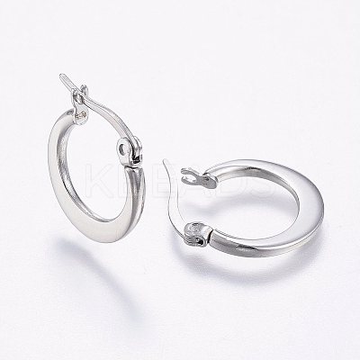 Tarnish Resistant 304 Stainless Steel Hoop Earrings LS-EJEW-F105-24P-1