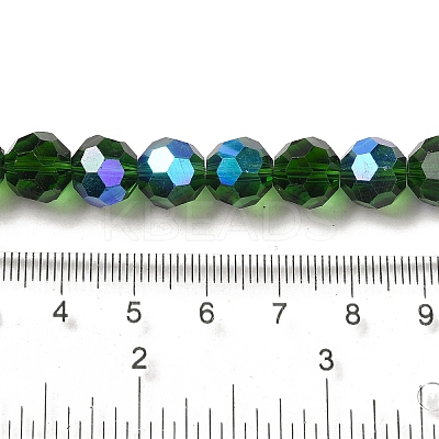 Electroplate Transparent Glass Beads Strands EGLA-A035-T10mm-L10-1