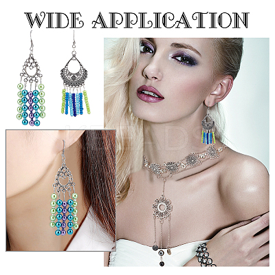 90Pcs 15 Style Tibetan Style Alloy Chandelier Component Links FIND-PH0005-88-1