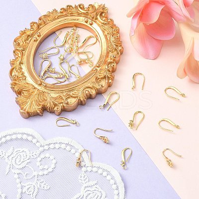 24Pcs 6 Style Brass Micro Pave Clear Cubic Zirconia Earring Hooks KK-BBC0002-11-1