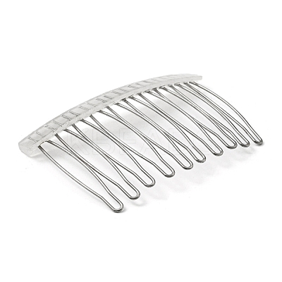 304 Stainless Steel & Plastic Hair Comb Findings MAK-K021-07B-P-1