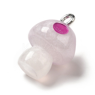 Spray Painted Luminous Resin Pendants RESI-A017-05-1