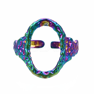 Open Oval Cuff Rings RJEW-N038-001-1