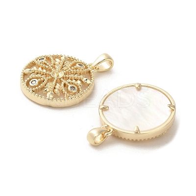 Brass Micro Pave Cubic Zirconia Pendants KK-P260-22G-1
