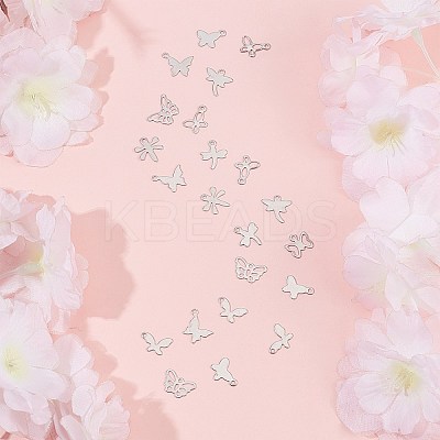 200Pcs 10 Styles 201 Stainless Steel Charms STAS-SC0002-87-1