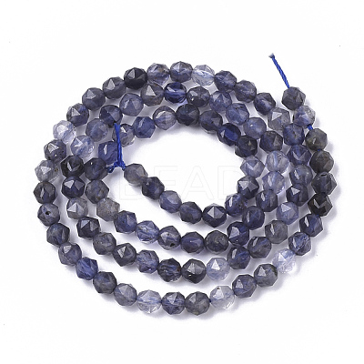 Natural Iolite Beads Strands G-S361-4mm-005-1