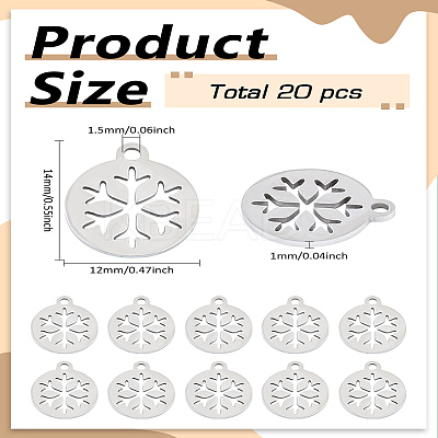 304 Stainless Steel Charms STAS-LP0003-05P-1
