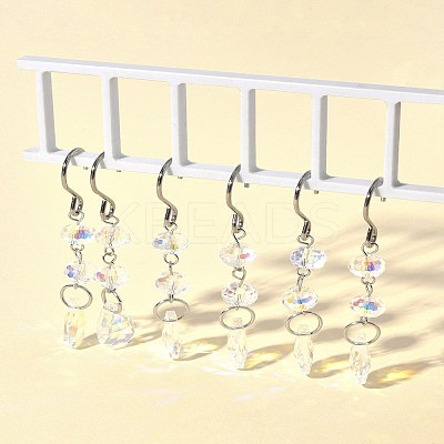 Teardrop Glass Suncatchers HJEW-FS00032-1