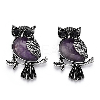 Natural Amethyst Pendants G-H308-01AS-08-1